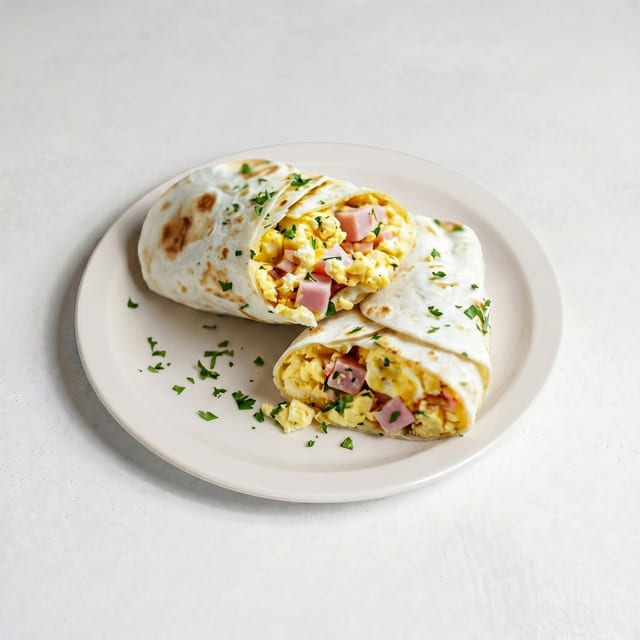 Ham & Eggs Burrito.